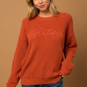 Gilli Orange Crew Neck Sweater